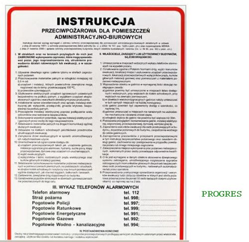 INSTRUKCJA DLA POMIESZCZEŃ